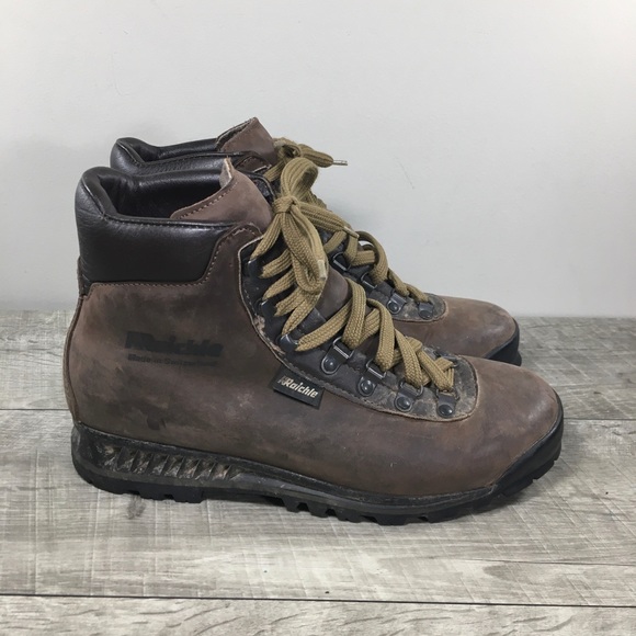 Raichle Womens 387 Made in Switzerland Hiking Hiker Brown Leather Boots Size 7.5 - Picture 1 of 11